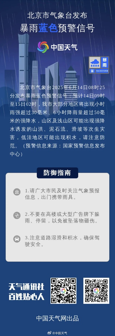 北京明天天气暴雨预警（北京明天天气暴雨预警查询）
