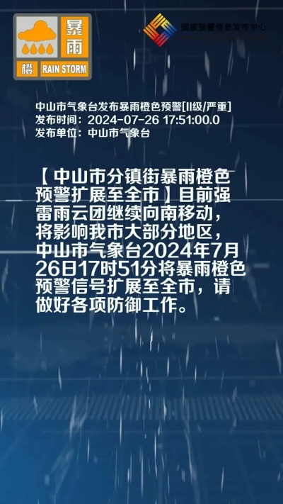中山暴雨预警最新消息(中山市暴雨警报) 中山暴雨预警最新消息(中山市暴雨警报)