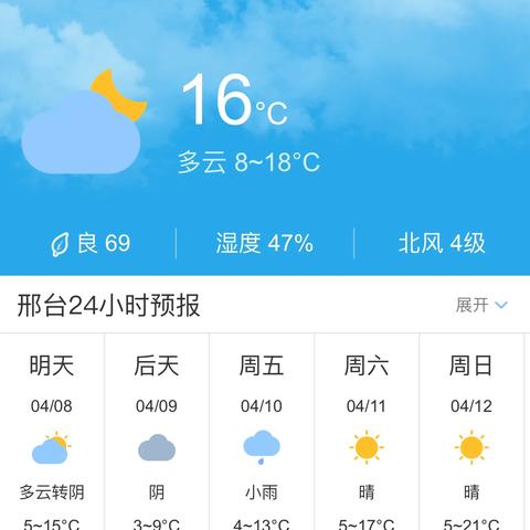 邢台市天气预报（邢台市天气预报15天）